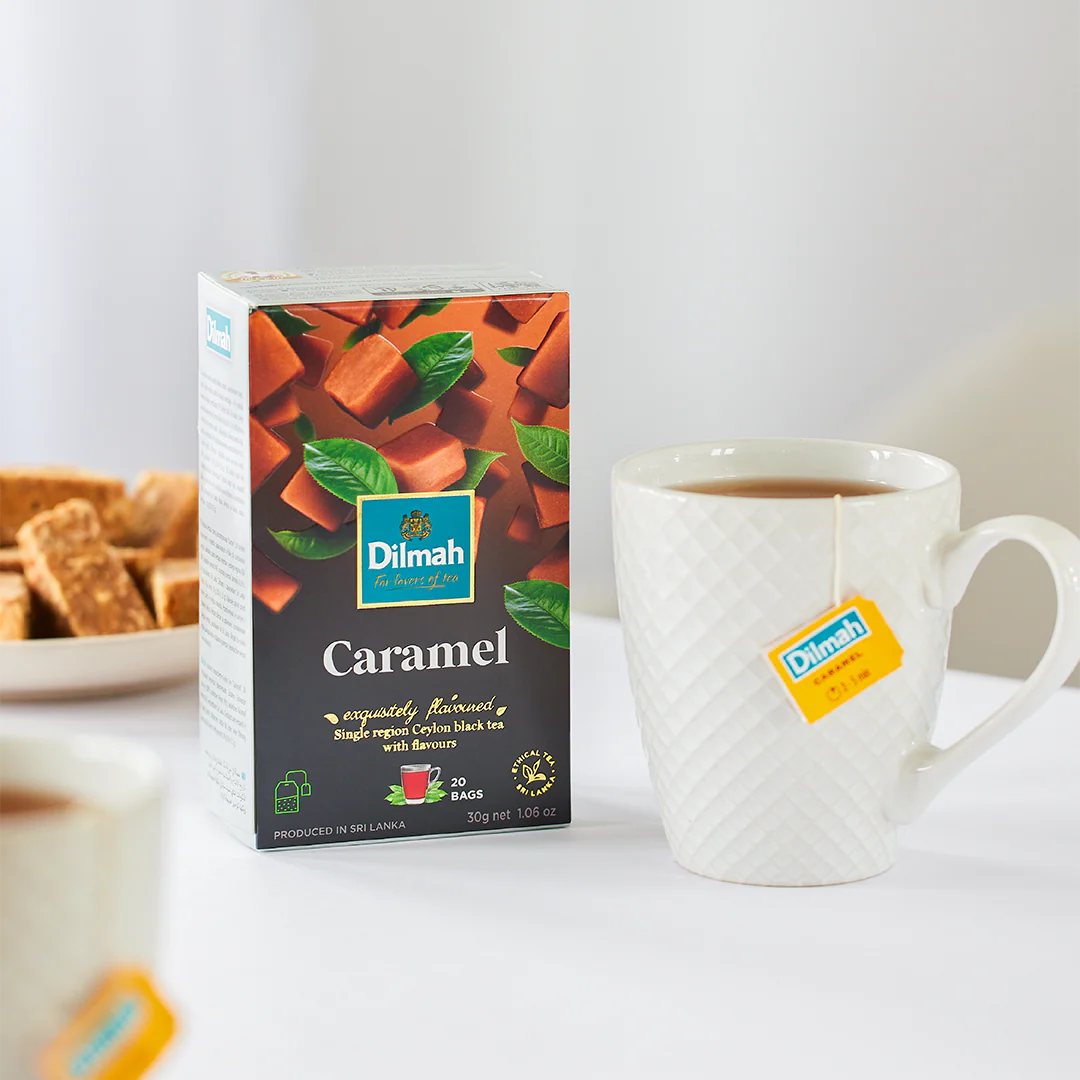 EFT Caramel Ceylon Black Tea - 20 Tea Bags with Tag  Exquisitely Flavoured Tea